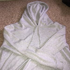 Brandy Melville Gray Crop Top Hoodie